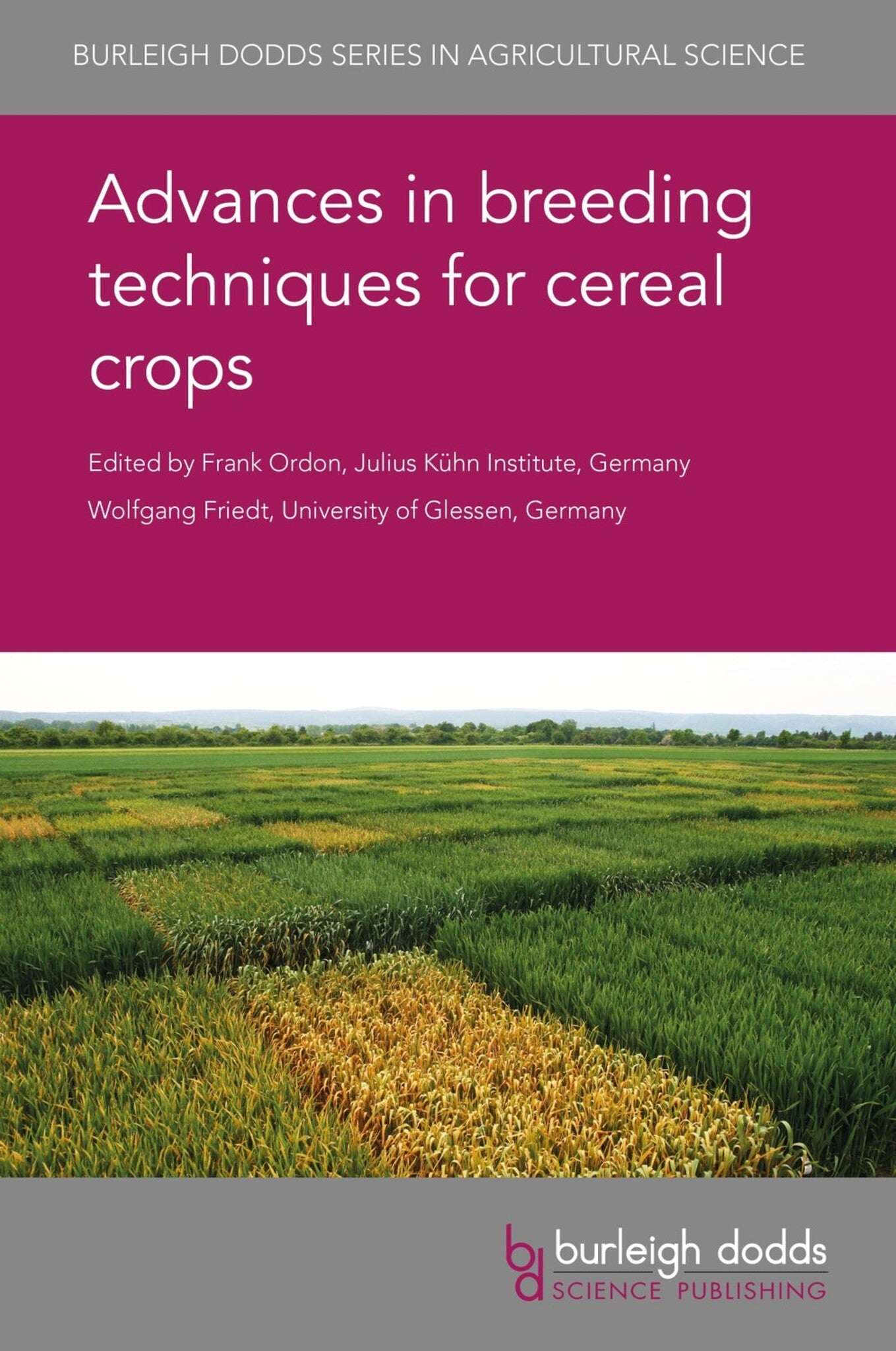 Cover image for Advances in breeding techniques for cereal crops ISBN 9781786762443